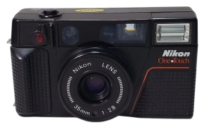 Nikon L35AF2 One Touch 35mm 2.8 Lens Point & Shoot Film Camera TESTED & WORKS