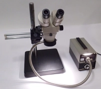 NIKON NIKON SMZ-2B 0.8-5 CONTINUOUS ZOOM INSPECTION MICROSCOPE 50x+STAND & LIGHT