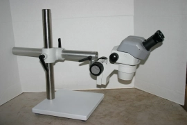 Nikon SMZ-645 Stereozoom Microscope 7-50X on Boom Stand - Nice