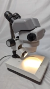 Nikon SMZ645 Stereo Zoom Microscope w/ C-W10xA/22 Eyepieces & Lighted Stand
