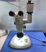 NIKON SMZ800 Trinocular Microscope with C-W10xA/22 Eyepiece +Plan 1x Objective.