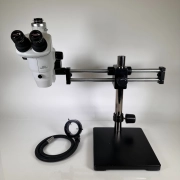 Nikon Stereo Microscope SMZ745T w/ Double Steel Arm Boom Stand, Nikon Ring Light