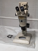 Olympus SZ40 Stereo Microscope with Nikon Stand, 10x eyepieces, 0.67-4x base mag