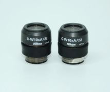 One Pair Nikon C-W10xA/22 mm Stereo Microscope Eyepiece