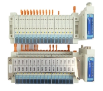 SMC 0190-51631 16-Port Pneumatic Manifold EX260-SEC2 Lot of 2 AMAT Working