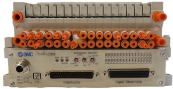 SMC VV5Q11-16-DAP00151 16-Port Manifold EX420-SDN1 AMAT Working Surplus