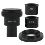 T2 Mount Eyepiece Adapter 23.2/30/30.5mm Microscope Canon Nikon 2X SLR Camera 